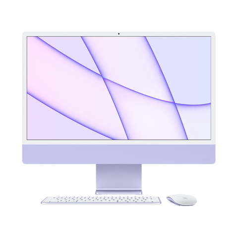 iMac 24" Retina 4,5K, (M1 8C CPU, 8C GPU), 8 ГБ, 512 ГБ SSD, фиолетовый